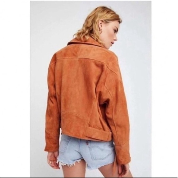 Free People Drapey Suede Moto Jacket - Picture 5 of 6